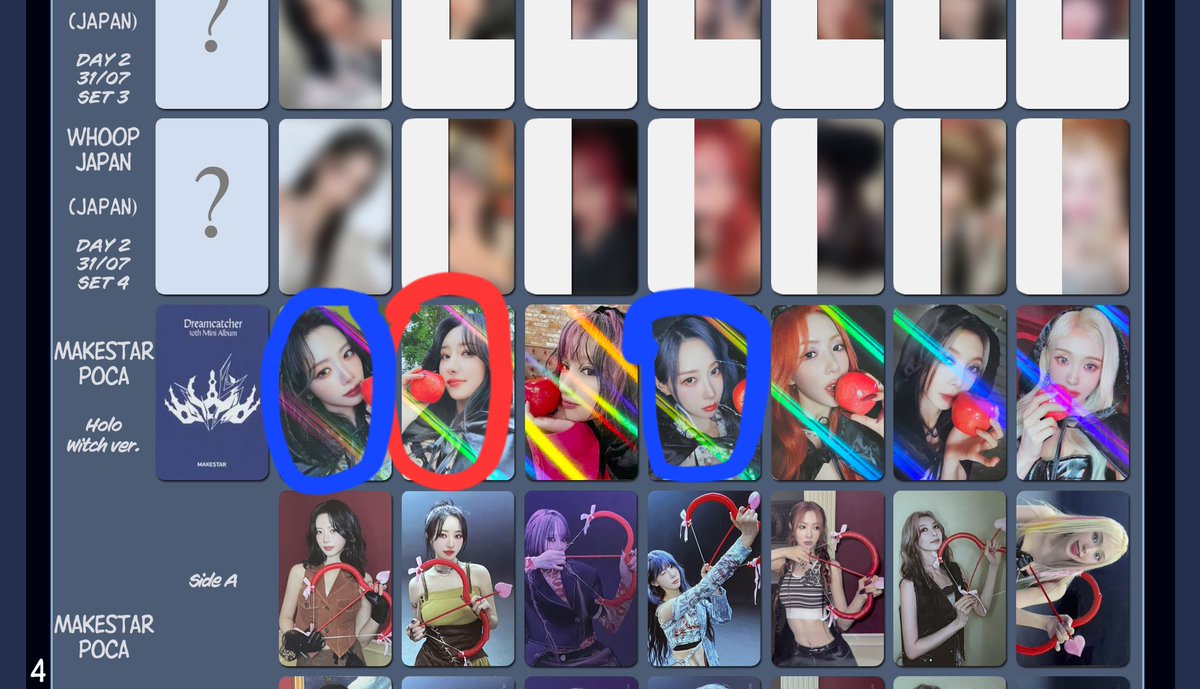 드림캐쳐 저스티스 포토카드 포카 교환구합니다
저: ❤️
천사님: 💙
같은버전(한정반/일반판/포카앨범)끼리 구합니다.
미공포 메이크스타 마녀 수아를 지유 혹은 한동으로 교환 구합니다.

gs 혹은 cu반택 이용합니다
멘션 혹은 디엠주세요

드림캐쳐 지유 수아 시연 한동 유현 다미 가현 저스티스 교환
