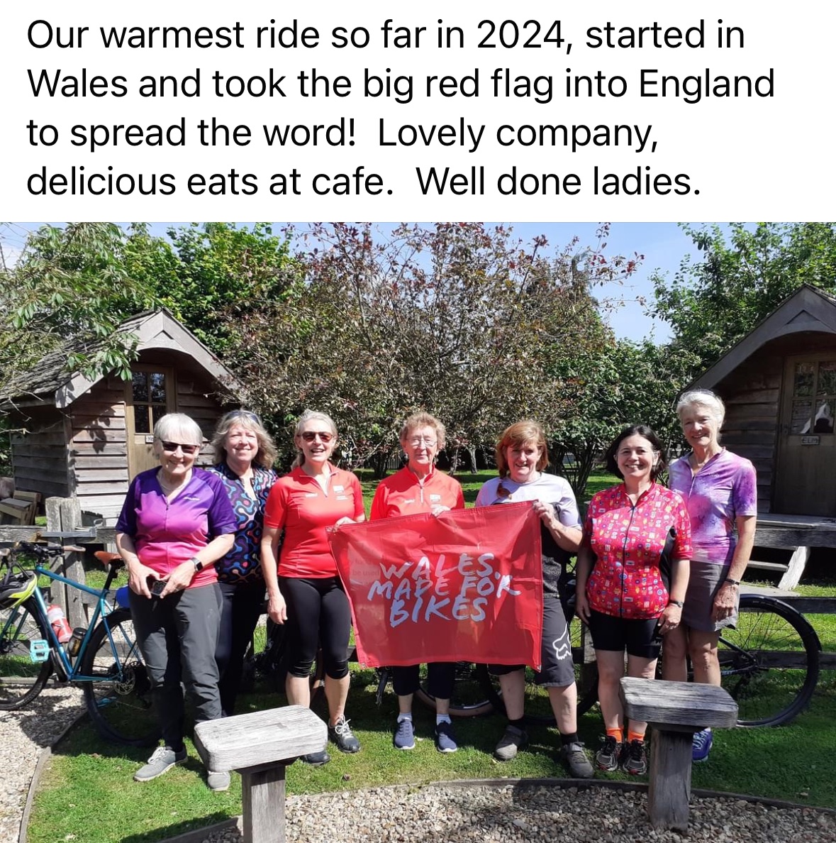 Great to see our <a href="/BreezeCycling/">Breeze</a> champions Maureen &amp; Mindy and our lovely Powys riders spreading the word #WalesMadeForBikes 🚴‍♀️🚴‍♀️🏴󠁧󠁢󠁷󠁬󠁳󠁿

#BreezeOnTour <a href="/BeicioCymru/">Beicio Cymru</a> <a href="/CODEMCR/">Robbie George</a> <a href="/PowysCC/">Powys County Council</a> <a href="/visitpowys/">Visit Powys</a>