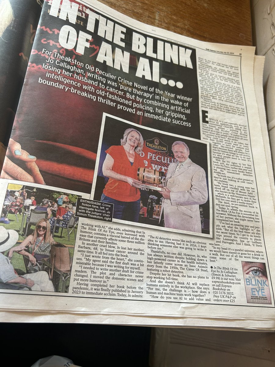 Jo Callaghan (@jocallaghankat) on Twitter photo Thank you so very much to <a href="/MattNixson/">Matt Nixson</a> and <a href="/joncoates73/">Jon Coates</a> for this lovely interview in the Daily Express - just rang to tell my very proud dad (and of course bought several copies!) <a href="/HarrogateFest/">Harrogate Festivals</a> <a href="/susanW1F/">Agent Armstrong</a> <a href="/katherinecrime/">Katherine Armstrong</a> <a href="/Sabah_K/">Sabah Khan</a> Thank you so very much to <a href="/MattNixson/">Matt Nixson</a> and <a href="/joncoates73/">Jon Coates</a> for this lovely interview in the Daily Express - just rang to tell my very proud dad (and of course bought several copies!) <a href="/HarrogateFest/">Harrogate Festivals</a> <a href="/susanW1F/">Agent Armstrong</a> <a href="/katherinecrime/">Katherine Armstrong</a> <a href="/Sabah_K/">Sabah Khan</a>