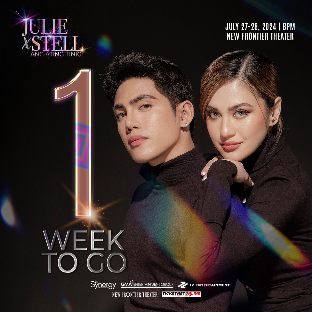 1zentertainment's tweet photo. One week left until the ultimate soundtrip! Julie x Stell: Ang Ating Tinig Concert is happening on July 27-28, 8PM PHT at New Frontier Theater.

Get your seats at Ticketnet Outlets or https://t.co/bt0X3HyLGv

#JulieXStell #AngAtingTinig https://t.co/TXnIyGoBtD
