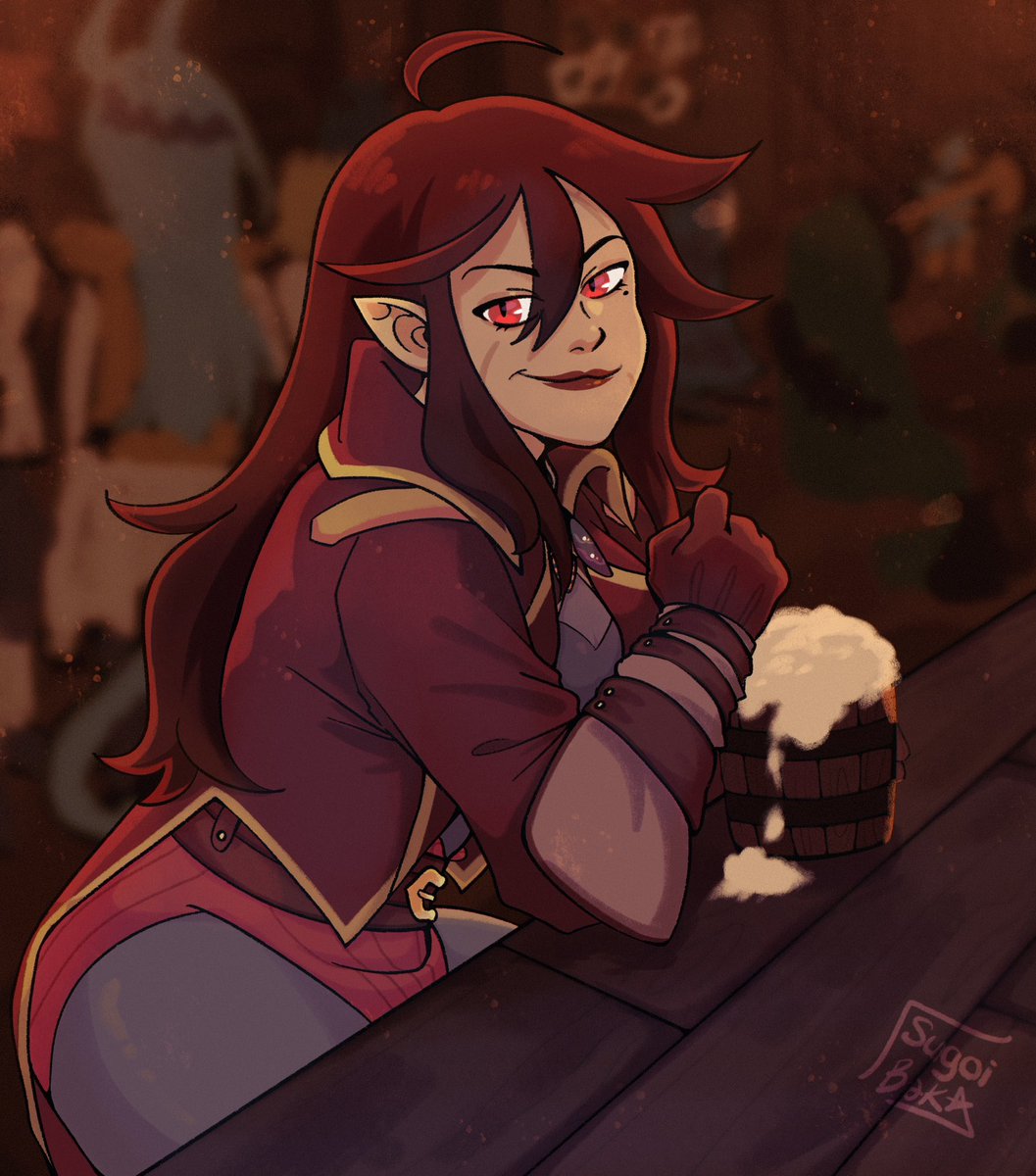 Sugoi_Baka's tweet photo. 🥊 Attack! 🥊

Went a little wild and decided to do a background, hope you like it! Astrid’s design is really cool, I love all the little details! 🥰

Astrid is owned by @aliwyrm !

#artfight2024 https://t.co/HPNacl1CPc