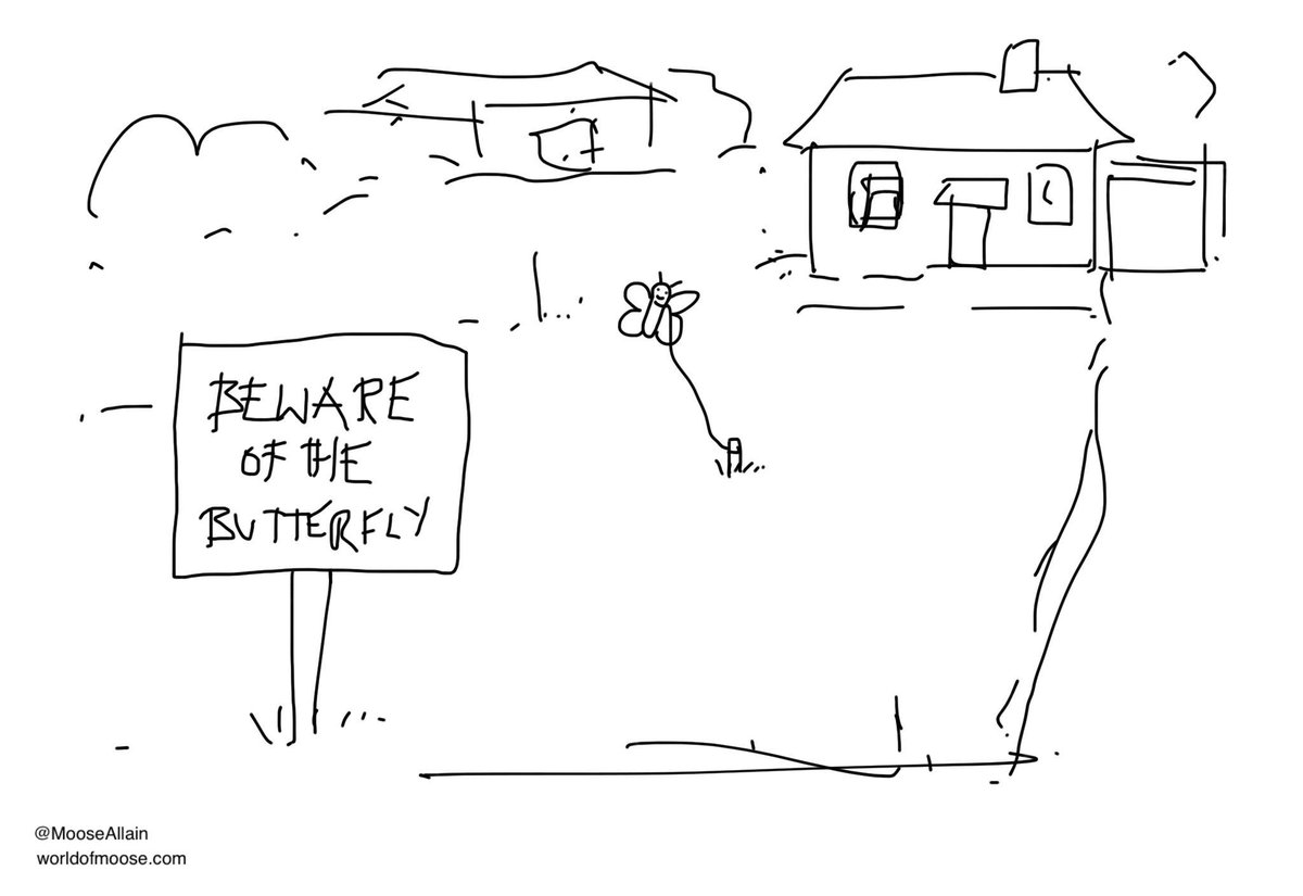 MooseAllain's tweet photo. Beware of the butterfly https://t.co/B6cIegFFN6