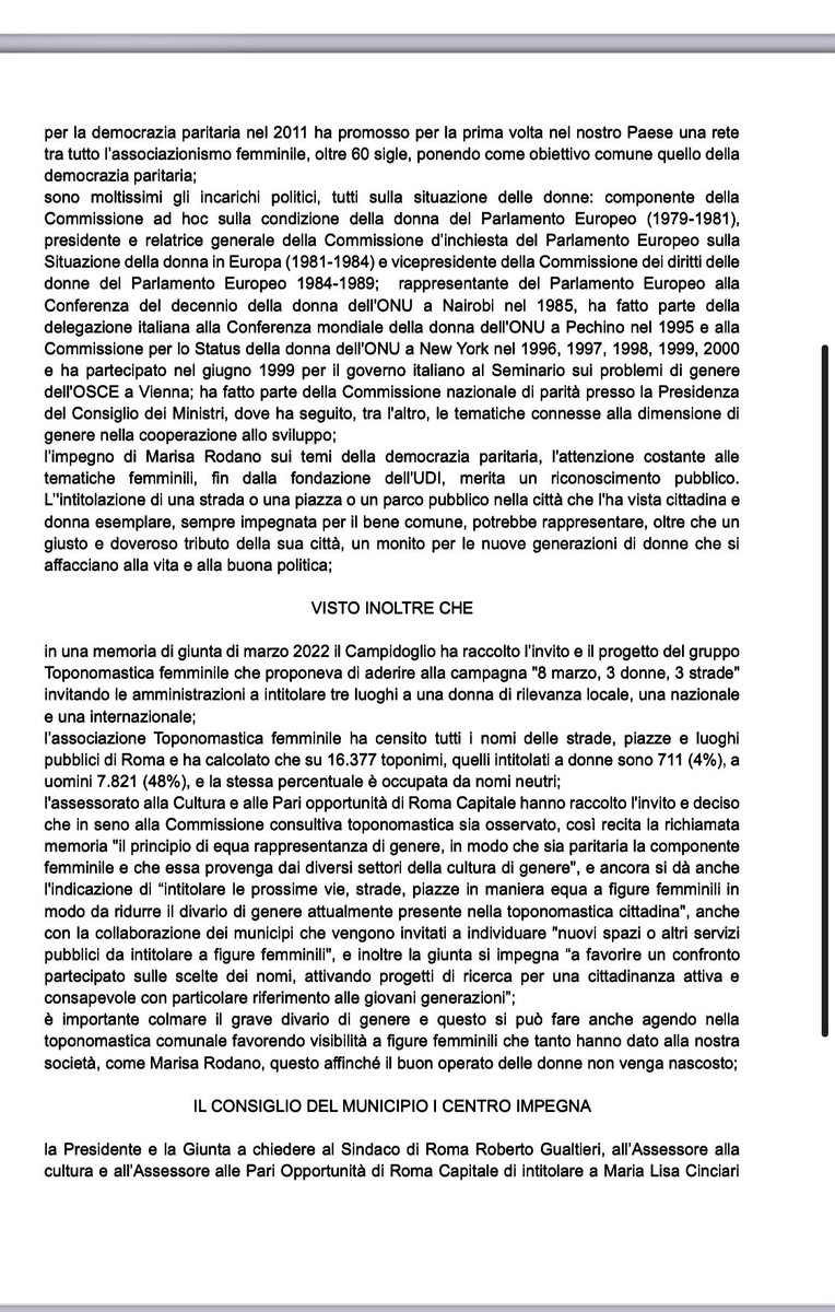 noiretedonne's tweet photo. INTITOLAZIONE DI UNA #STRADA, #PIAZZA O #PARCOPUBBLICO A MARISA RODANO CINCIARI
@MarisaRodano è fra le personalità più illustri della storia della #Repubblicaitaliana @noidonnemag @DDanielacarla2 @AntonioNaddeo @antonellarosel3 @SabrinaCicin @Agenzia_Ansa @agnese_pini https://t.co/iNYaCDNvQt