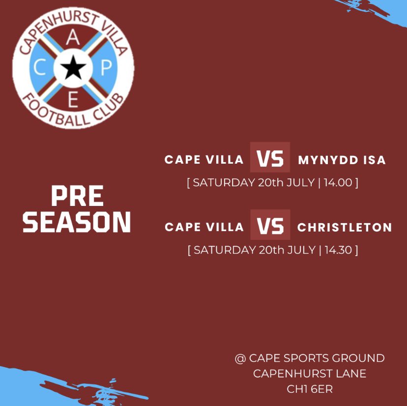 Cape return home with 2 pre season games today 🏠⚽️🍻