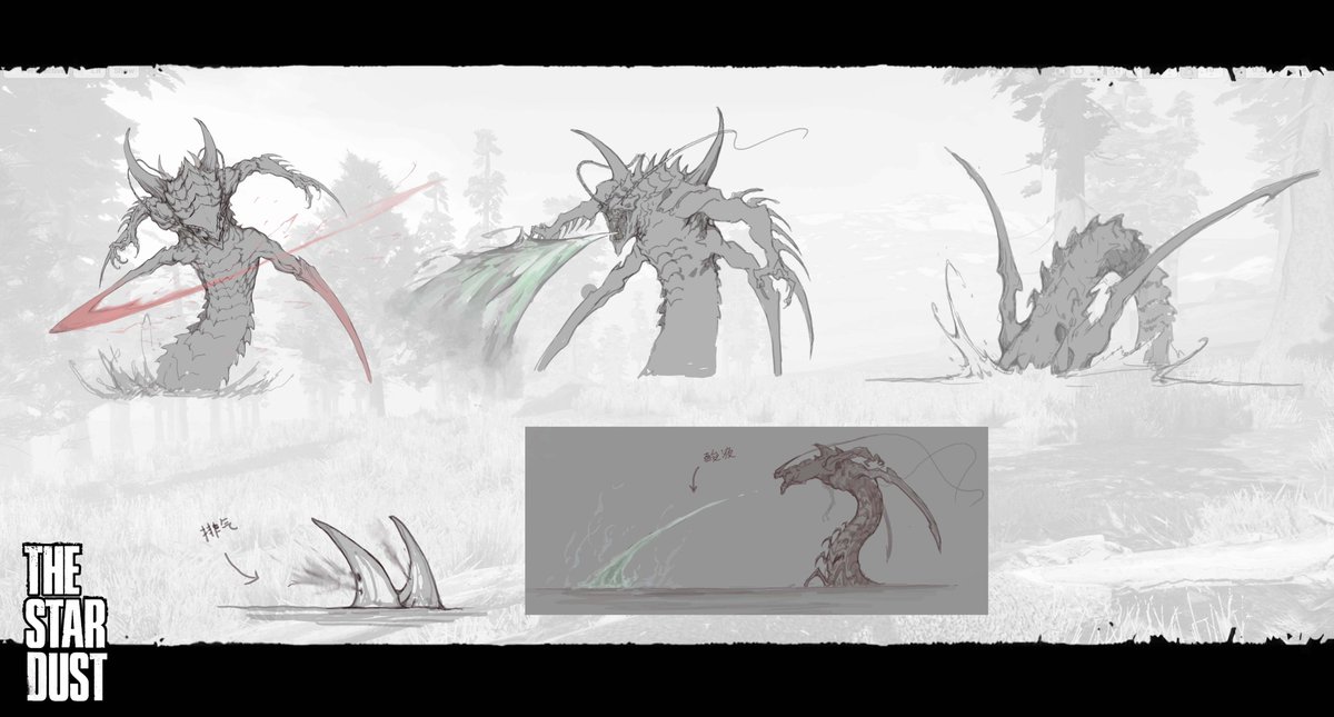 Midnightyz98's tweet photo. This is the monster LURKER that I designed in 2021 for the game 【Once Human】. Although I didn't completely follow the subsequent development and don't know what they have become now, the game has been released. I have the opportunity to show you its initial concept. This is all I know, and I hope you like it.

【Once Human】LURKER via @artstationhq https://t.co/lcYFCpx34G