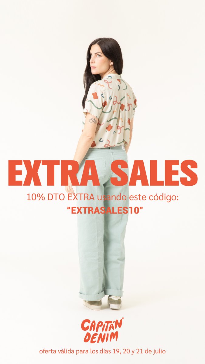 🚨 Usando el código EXTRASALES10 tenéis un 10% de descuento extra en las prendas que tenemos en rebajas 🚨

🛒 Sólo hasta el domingo 🛒
capitandenim.com/collections/re…