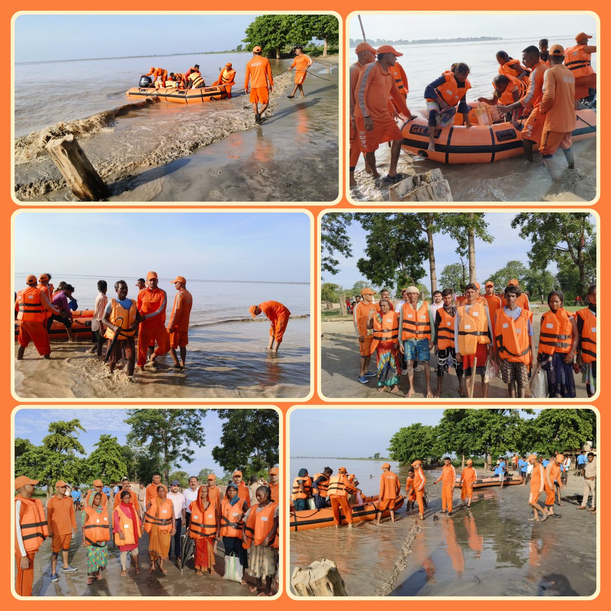 11NDRF's tweet image. @ 11 BN NDRF FWR OPS IN U.P.
🔸 Flood in @Bahraich District.
🔸 @11NDRF safely evacuated 🚣 89 marooned people 👨‍👨‍👧‍👦  
🔸 From the flooded area near Tehsil Mihindpurwa, Distt Bahraich (U.P)

#helpinghand  
#Committed2Serve  
@NDRFHQ  
@ManojKu21690089  
@DMBahraich  
@UP_SDMA
@ANI