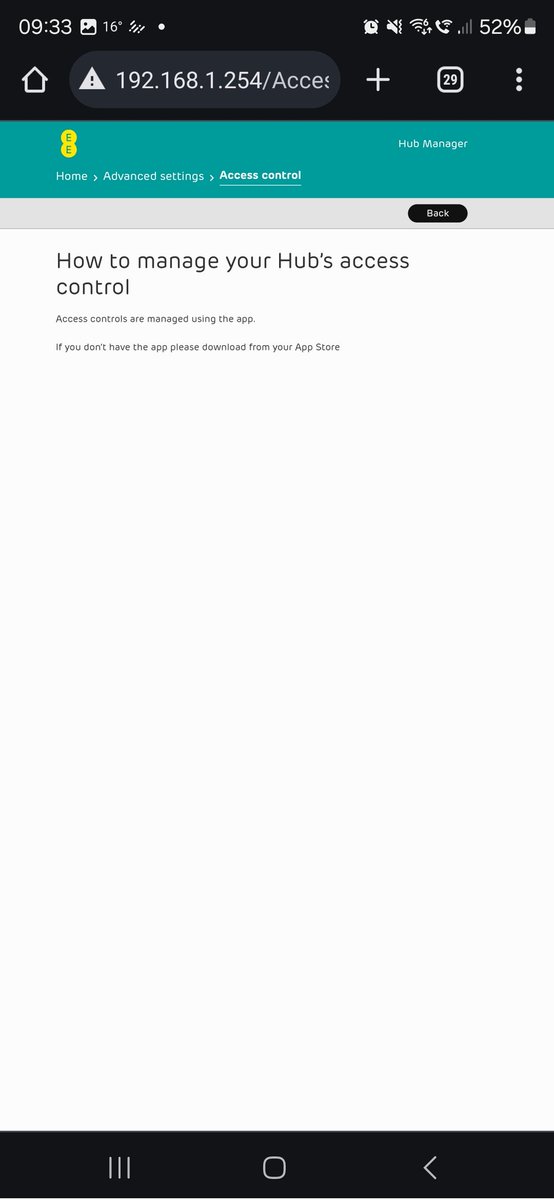 steves01x's tweet photo. @EE national lottery app suddenly blocked on EE wifi and 5g...  your app doesn't work and I can't change/check settings via Web browser on router!? https://t.co/SoMYvokFZT