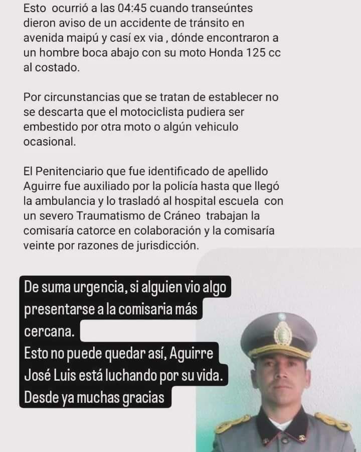 Encontraron a quien atropellaron #Caillava y #Pérez?
Xq solicitaban información sobre algún vehículo q haya chocado al efectivo del #ServicioPenitenciario de #Corrientes  José Luis Aguirre en av Maipú casi la ex vía del ferrocarril llegando a la ruta nacional 12
#LoanDaniloPeña