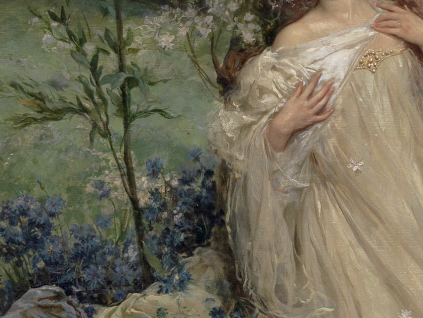 AcademiaAesthe1's tweet photo. Salvatore Postiglione (1861–1906), Dante and Beatrice (detail) https://t.co/qNljsycQ32