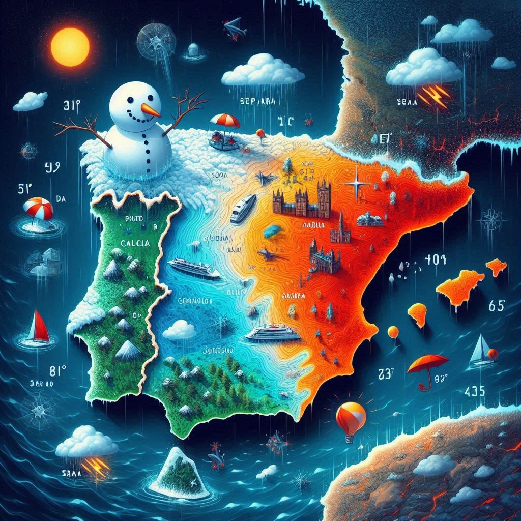 La previsión meteorológica pronostica que el vórtice de Galicia va a implosionar hacia el reto de España. O será al revés y va a mejorar el tiempo en el noroeste peninsular? 🤷🏻‍♂️