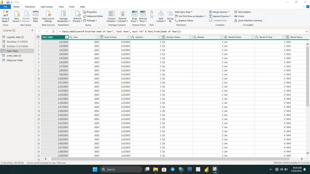hizbullah026's tweet image. Day 2 of 21 Activity 

1. import data( Order and Supply). 2. Create a date table by transforming the order table.
3. Create measures for Total Quantity, Average Lead Time, Fulfilment Rate and more.
#Amdari21DaysDataChallenge
#Hizbullah_Ibrahim_Amdari
@Amdari_IO
