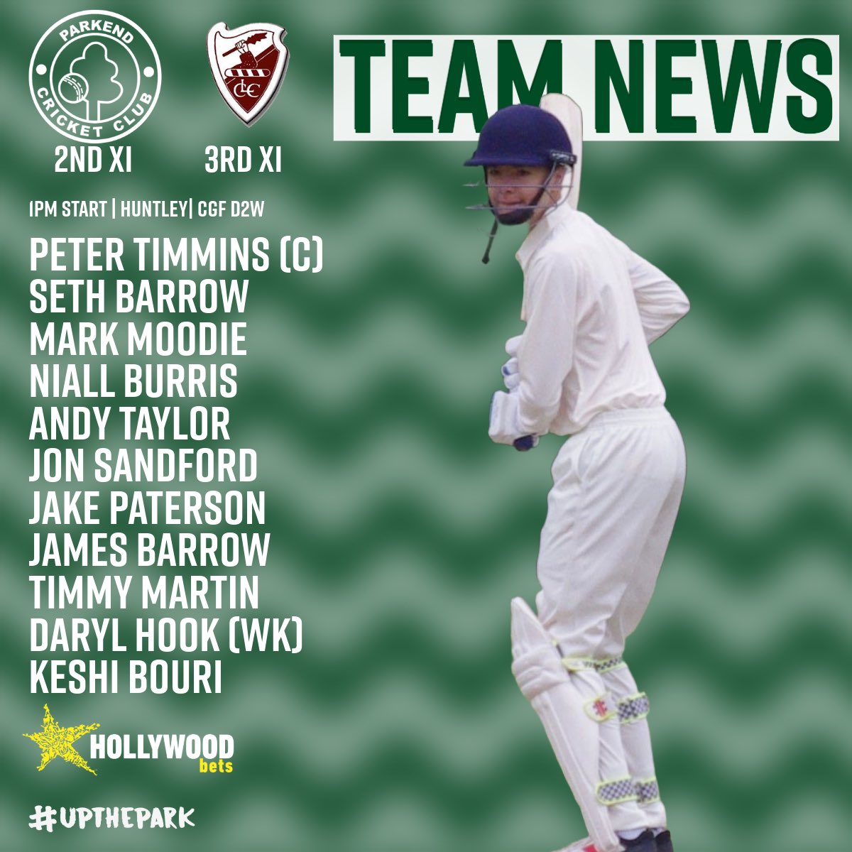 Two games today! The 1s head to <a href="/CheltCricket/">Cheltenham Cricket</a> looking to build on last week! The 2s entertain @LydneyCricket at the PCG! Here’s hoping the rain stays away! #upthepark
