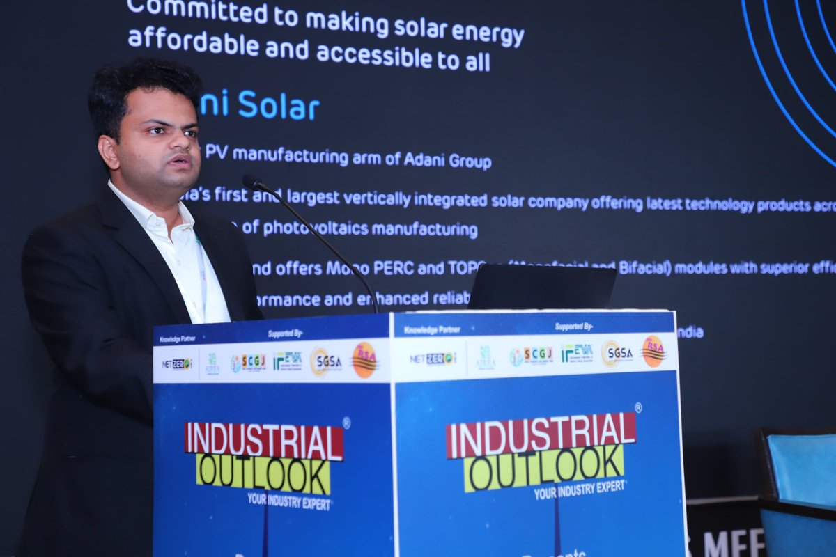 AdaniSolar's tweet image. We also won the State Market Leader Award (In DCR) Modules - 2024

#solarquarter #ahmedabad #businessmeet #AdaniSolar #modules #GETSUNplugged