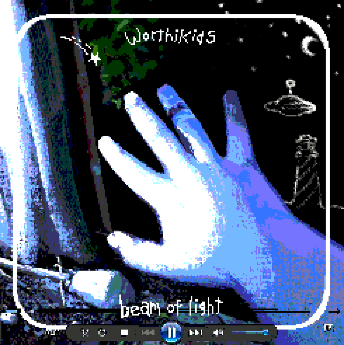 Worthikids's tweet photo. my first full-length album in 7 YEARS is out today on all streaming platforms (and bandcamp!)
it's about being STRUCK by a BEAM of LIGHT
I hope you enjoy!! https://t.co/JE9vMv3Dsz