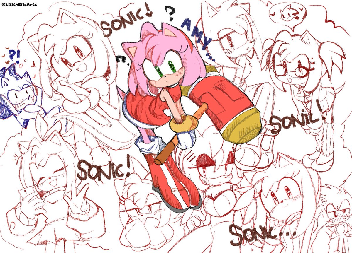 litivar's tweet photo. Silly Sonamy doodle :3 https://t.co/5MScpB459N