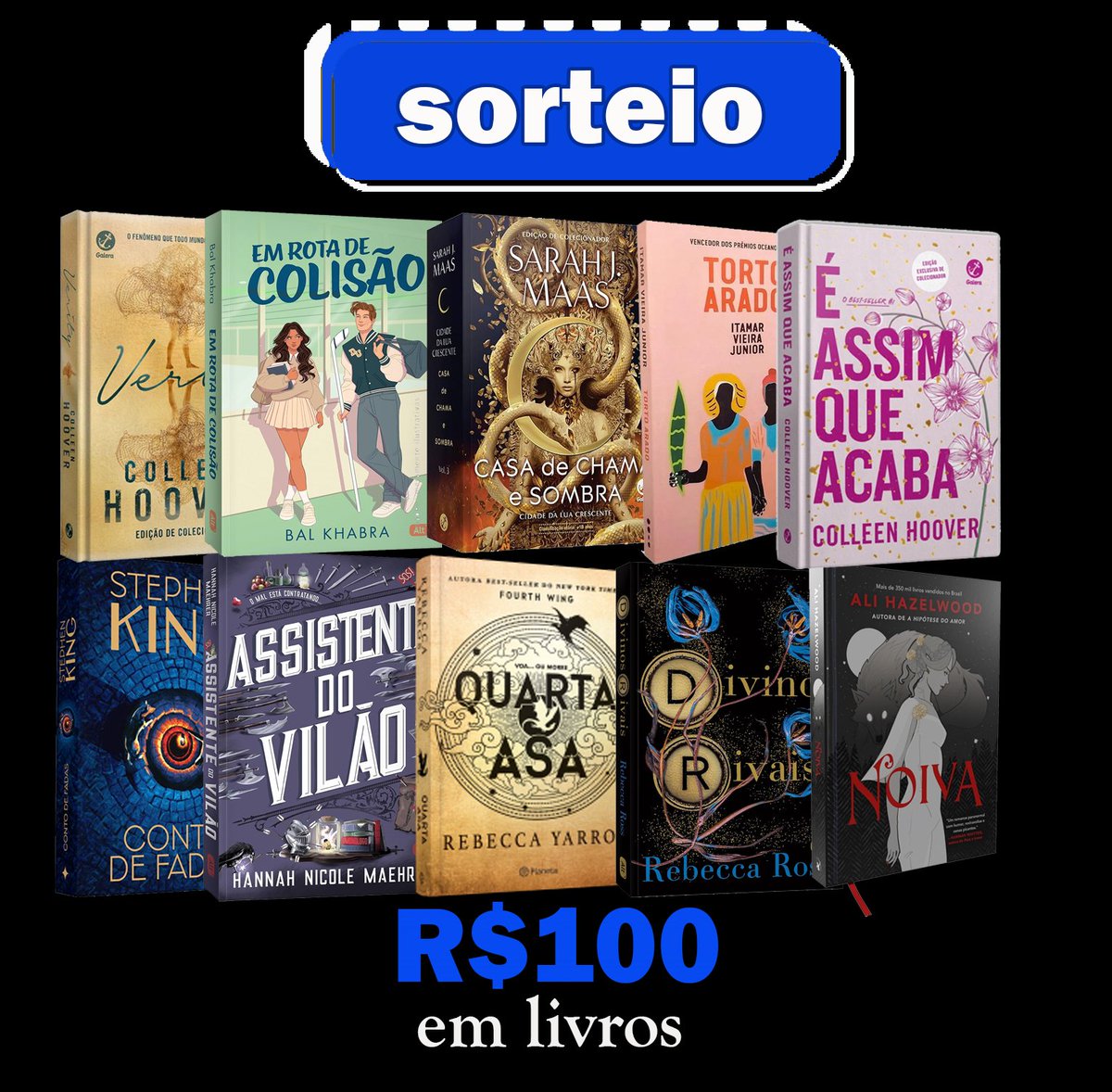 🚨NOVO SORTEIO DE LIVROS 

Valendo R$100 em livros 📚

Regras:
- Seguir <a href="/promosdelivro/">Melhores Promoções de Livros</a>
- Dar RT e curtir este tweet
- Dar RT e curtir o tweet fixado

Resultado: 26/07 🍀
