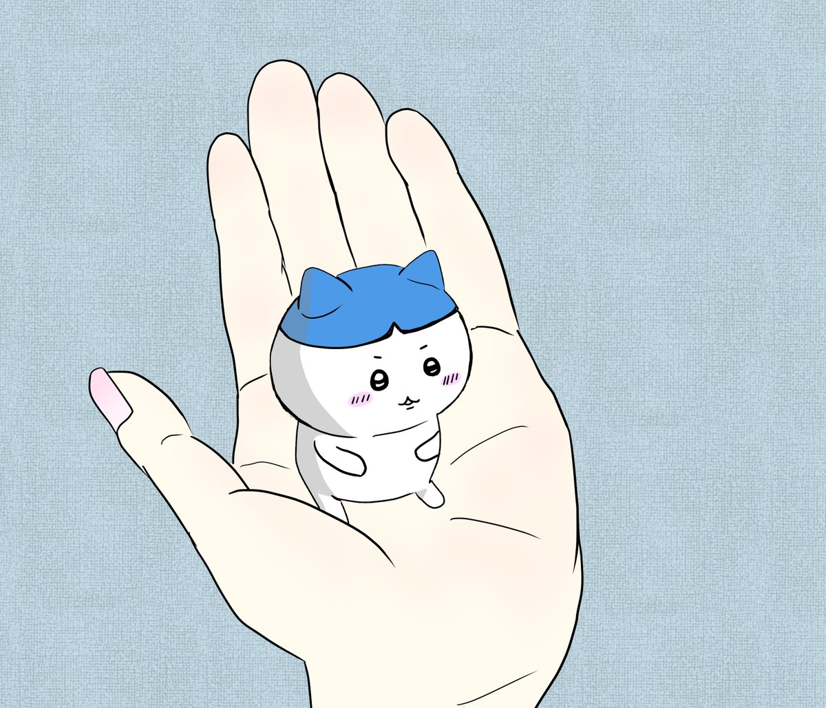 ri_inn88's tweet photo. ４枚出来た(・×・)🎨
ちいかわフィギュア（110円）と手。 https://t.co/K9Q7mBAksS