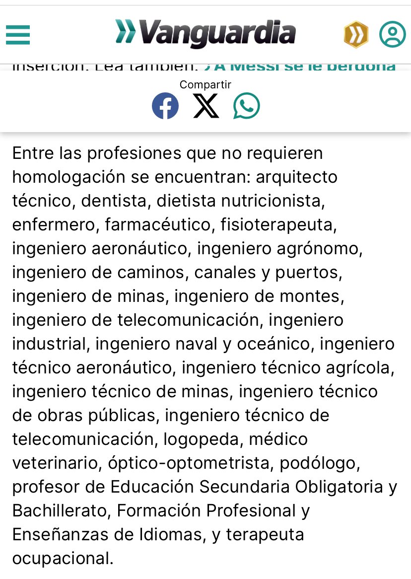 homologacionjya's tweet photo. Dentro de esas listas encontramos profesiones como fisioterapeuta, médico, enfermero, ingeniero entre otras. Insólito! https://t.co/yI6RKeY2DK