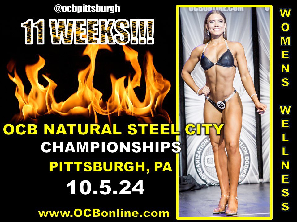 SonshineFitness's tweet image. ⚡️⚡️LET’S GO LADIES💫💫
✨WOMENS WELLNESS *PRO QUALIFIER✨

Transform! Make your Debut! Win your Pro Card! 🏆WIN &amp;amp; Qualify for the BIG YORTON CUP PRO WORLDS‼️
#11WEEKSOUT
.
➡️ FOLLOW @ocbpittsburgh 

For updated event details and to register, CLICK HERE: 

ocbonline.com/events/eventin…