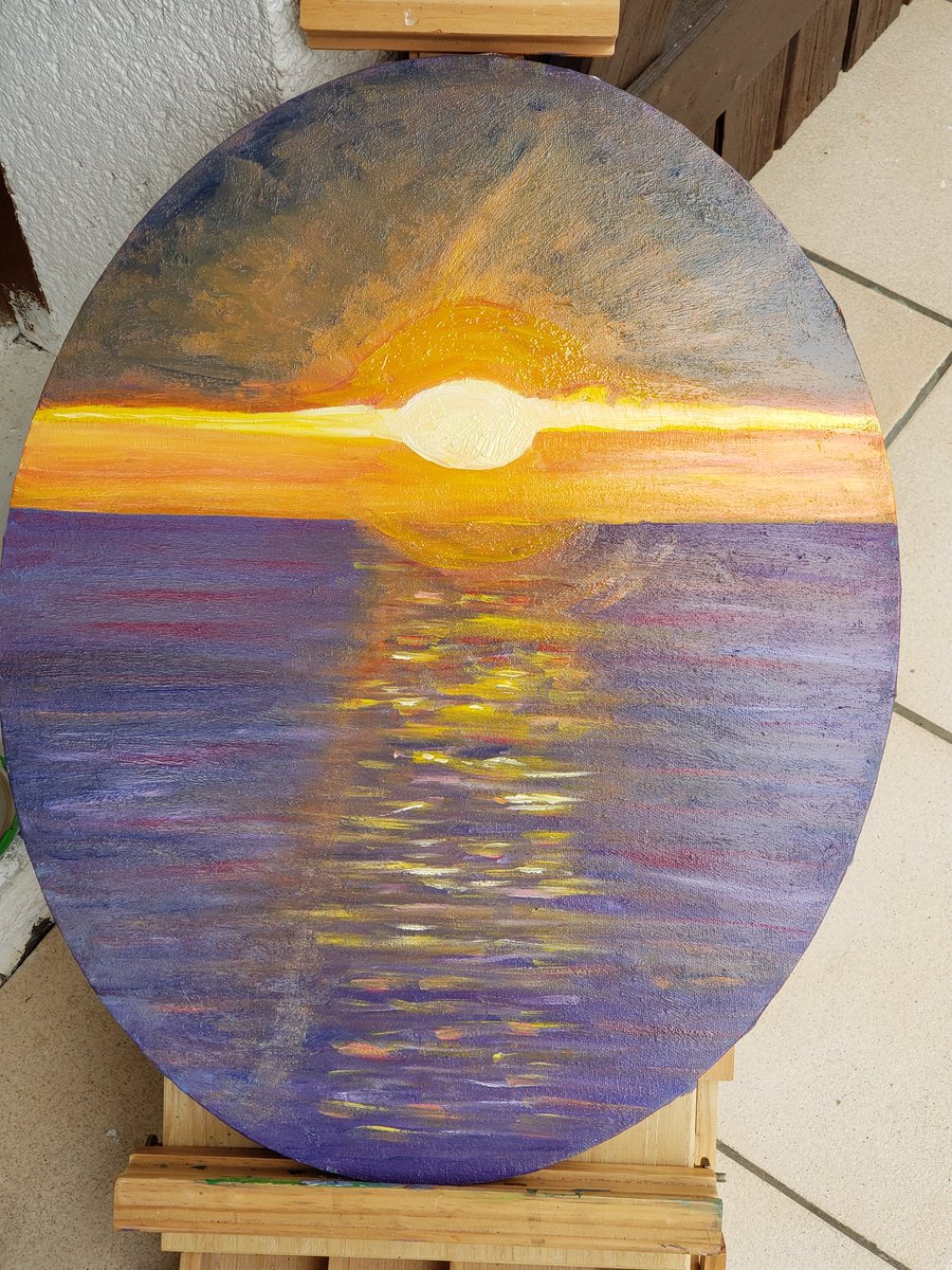 larremendy's tweet image. I have a lot of fun with colours
#oilpainting
#peinture à l'huile 
#Colorfull 
#landscape painting 
天地間  
色斑斕
雲海茫茫如夢幻
唯有詩畫留人間