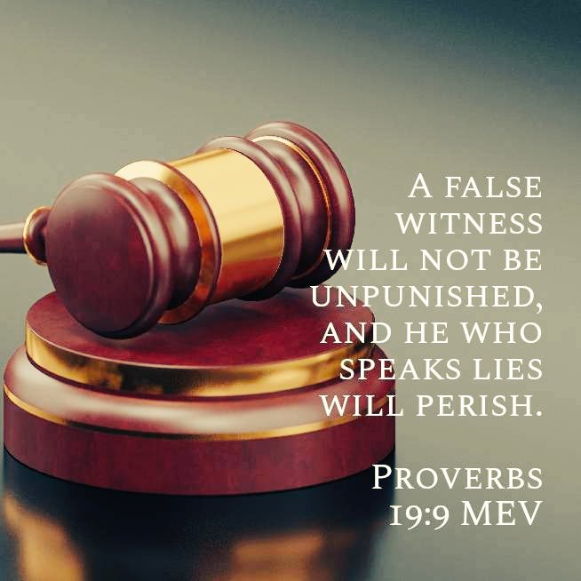 4showuright's tweet photo. Proverbs 19 
Walk in Integrity  

📖 9 A #falsewitness who #lies "will be" #punished. An #untruthful #person "will" #die. Proverbs 19:9 

📖 Proverbs 19:5 

All #liars will have their part in #TheLakeofFire🔥. 
#GodLOVESYou 
#ReturnToTheLord↩️ https://t.co/8zwIoRiBW6