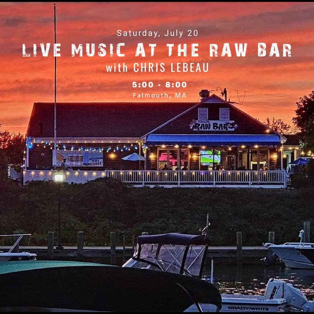 SATURDAY, JULY 20: Looking forward to returning to The Raw Bar In Falmouth, MA - plenty of food, drinks, music &amp; good vibes to go around! See you soon - music at 5! <a href="/xChrisLeBeau/">Chris LeBeau</a> 

#like #follow #support 
#artist #music #goodvibes
#chrislebeaumusic