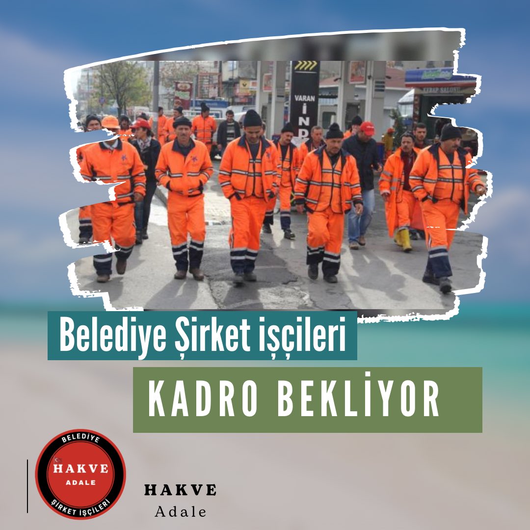 <a href="/csgbakanligi/">T.C. Çalışma ve Sosyal Güvenlik Bakanlığı</a> 700 Bin Belediye Şirket İşçileri her il ilçe Belediyelerde mobinge maruz bırakılıyor.

#kadro ve #işgüvencesi istiyoruz 

Kamunun asıl işini yapan Belediye Şirket İşçilerine KADRO haktır.

<a href="/RTErdogan/">Recep Tayyip Erdoğan</a>
<a href="/tcbestepe/">T.C. Cumhurbaşkanlığı</a> 
<a href="/csgbakanligi/">T.C. Çalışma ve Sosyal Güvenlik Bakanlığı</a> <a href="/avfatmaoncu/">Av.Fatma Öncü</a> <a href="/Akparti/">AK Parti</a> <a href="/herkesicinCHP/">CHP 🇹🇷</a> <a href="/MHP_Bilgi/">MHP</a>