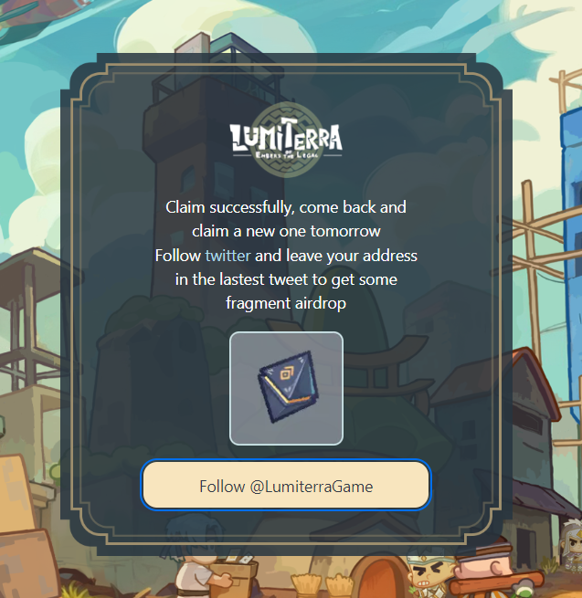 0xCheese29's tweet photo. @LumiterraGame 0xd082848558db074577952e3e4e4d89978fcb2dab https://t.co/iPaLIhAhZH