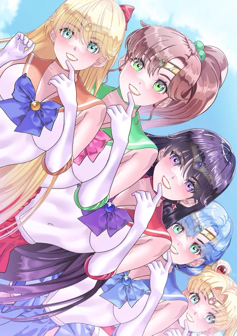 おはようございます(#^.^#)青空のもと全員集合#セーラームーン 