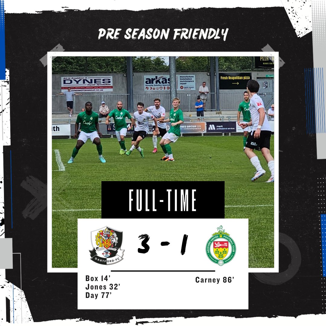 FT: 🎯3-1🟢

An Ashdon Day goal seals the deal for the Darts!⚫️⚪️

#DartfordFC #DartsFC