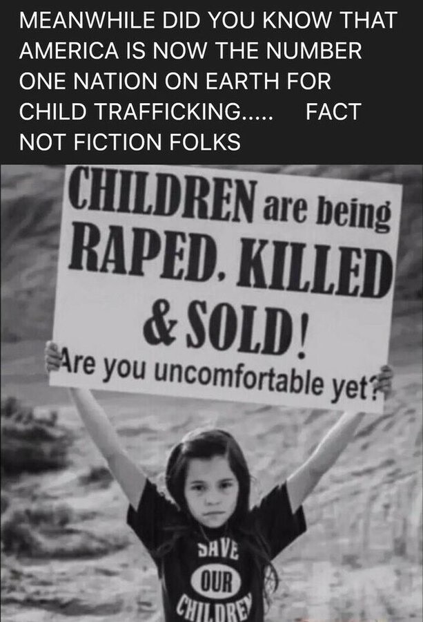PeriklesGREAT's tweet image. America #1 in the world for CHILD TRAFFICKING ! 
A TRAGEDY Covered up the the FAR LEFT &amp;amp;
their MEDIA Propagandists! 
Musk says their Newsom Signed Bill in California is a 
CHILD PREDATORS DREAM ! 
😡😡😡