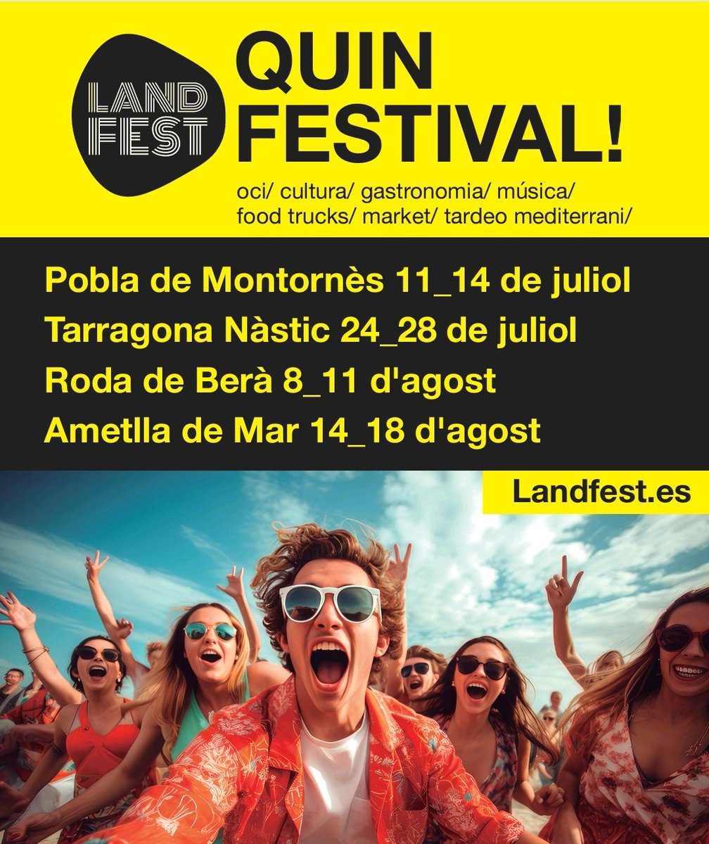 ElFrancRoig's tweet photo. Propera activitat al parc del Francaset arriba el #Landfest . Per més info: https://t.co/7qszgbDlCB
Vine del 8 al 11 d’agost al #FrancasetMasRoig @ajrodadebera https://t.co/aoJrC46ZBS