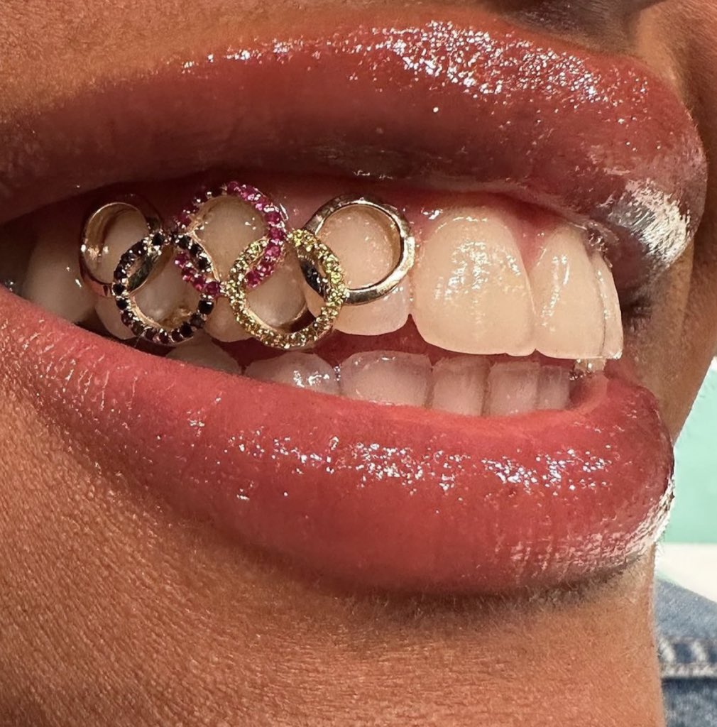 Nyara Sabally's Olympic Ring Grillz