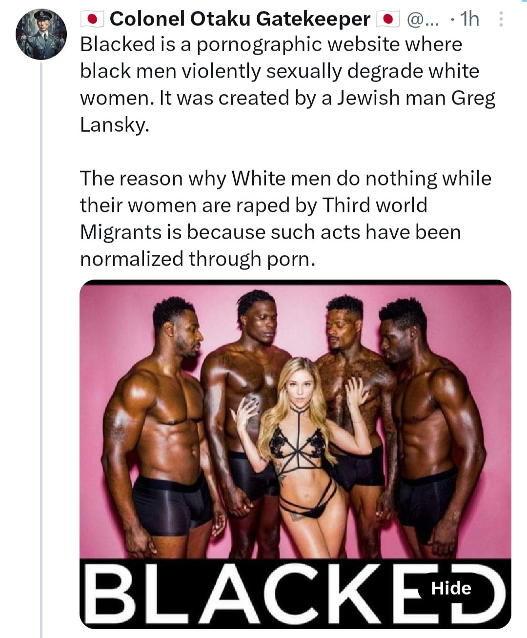 Cenewulf on X: BREAKING NEWS 🚨: British guy larping as a Japanese guy  informs the internet hes into interracial porn. t.coU89aZLWW5o   X