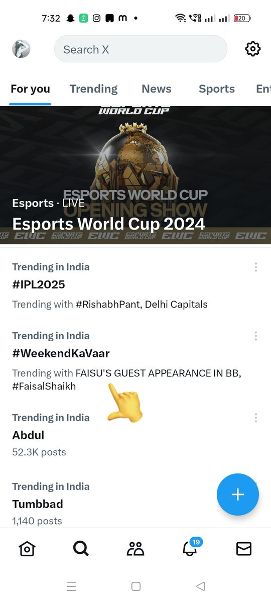 disha_patel2907's tweet photo. Woahhh our tagline FAISU'S GUEST APPEARANCE IN BB is trending at no 13 

Also tagline and Hashtag #FaisalShaikh is trending on for you page along with #WeekendKaVaar https://t.co/7fmDB8migP