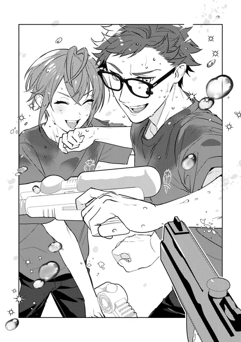 トレリド♣️🌹
「Tシャツ」「水滴」
#トレリドワンドロ・ワンライ
@trrd_1drwr
寮長副寮長!お覚悟! 