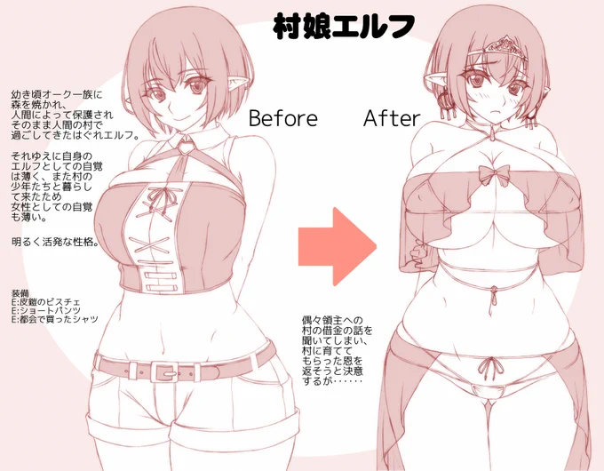 ハズレ枠のエロフ姫ちゃん描いてみたいけど全ては夏コミ後…

うちの子エロフ再掲でお茶濁し。
今描いたらもうちょいツリ目になりそう(誰か名前つけてください) 