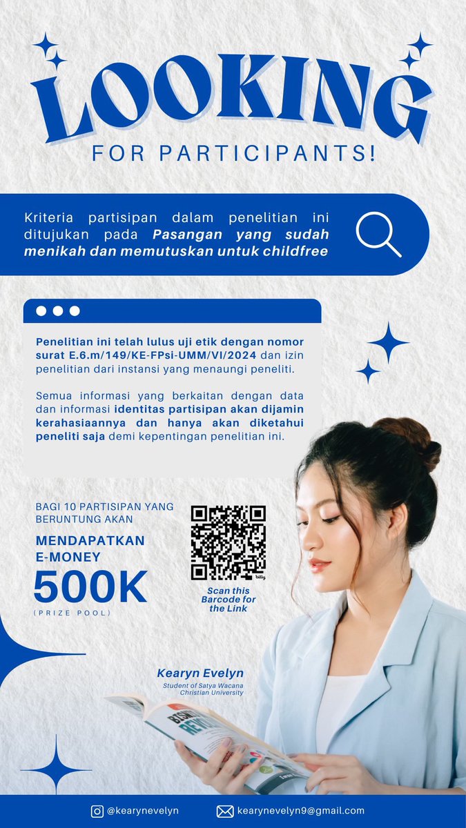 NovenlyT's tweet photo. Selamat Pagi/Siang/Sore/Malam
Kuesioner dapat diakses dalam link berikut ini:
https://t.co/k7RY5DD8Lh
Bagi 10 partisipan yang beruntung akan mendapatkan e-money sebesar Rp50.000,-
#childfree #bantuin https://t.co/mgaWfhscCr