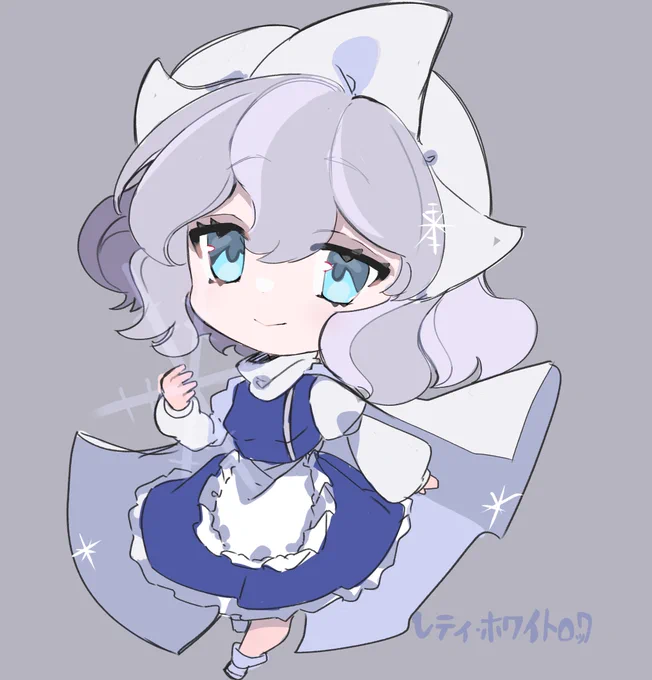 レティ・ホワイトロック。アレンジ衣装描くにあたって普通のもちゃんと練習。#東方 #レティ・ホワイトロック 