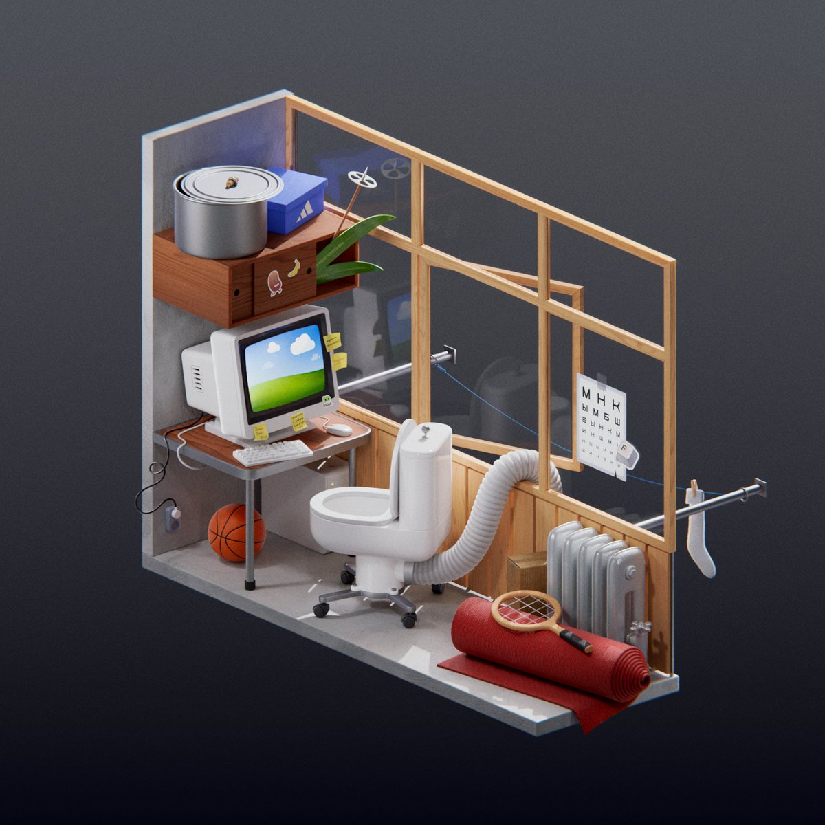 pelomier's tweet photo. Hey, working balcony here

#3dart #3dartwork #blender3d #illusrtation #design #3Dartist https://t.co/qusZMA109s