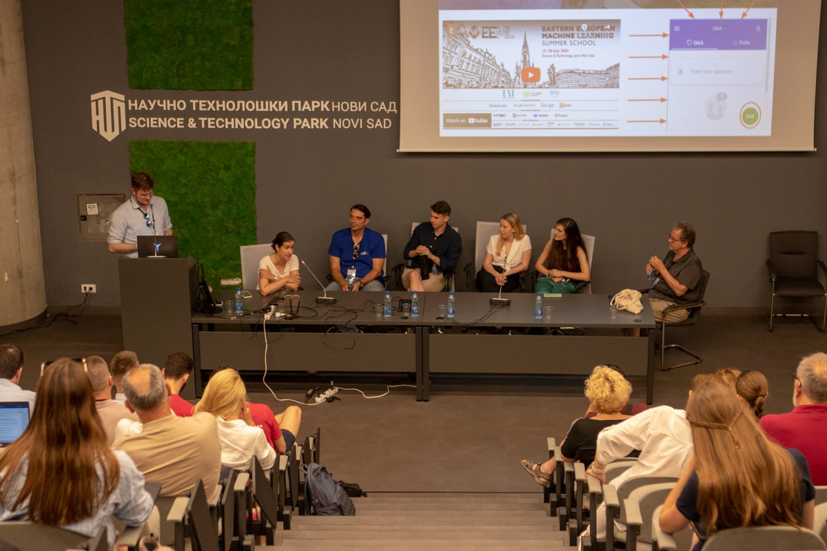 nrkcv's tweet image. Delighted to have had a chance to present my career path and research experience with an amazing set of co-panelists, and chat with talented students at @EEMLcommunity in my hometown of Novi Sad!