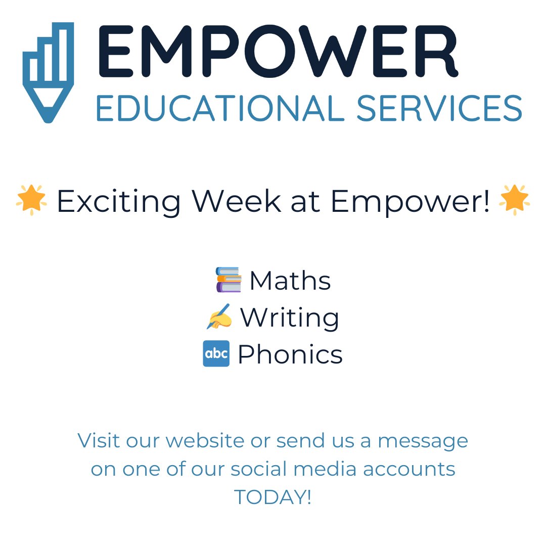 empowerES's tweet photo. 🌟Exciting Week at Empower!📷We've had an incredible week packed with fun sessions and enthusiastic learners! #TutoringSuccess #LearningJourney #StudentSpotlight #EducationExcellence #Maths #CreativeWriting #Phonics https://t.co/ra0ZIxcGeh