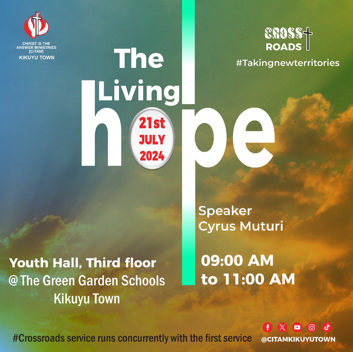 CITAMKikuyuTown's tweet photo. There's salvation in His name
Jesus Christ, our living hope.
Hallelujah indeed, to the one that set us free and the chance to learn of Him and from Him. Join us tomorrow for our Crossroads service. Excited to see you there.
#citamkikuyutownchurch #youngadults #crossroader https://t.co/QejRrNbWJe