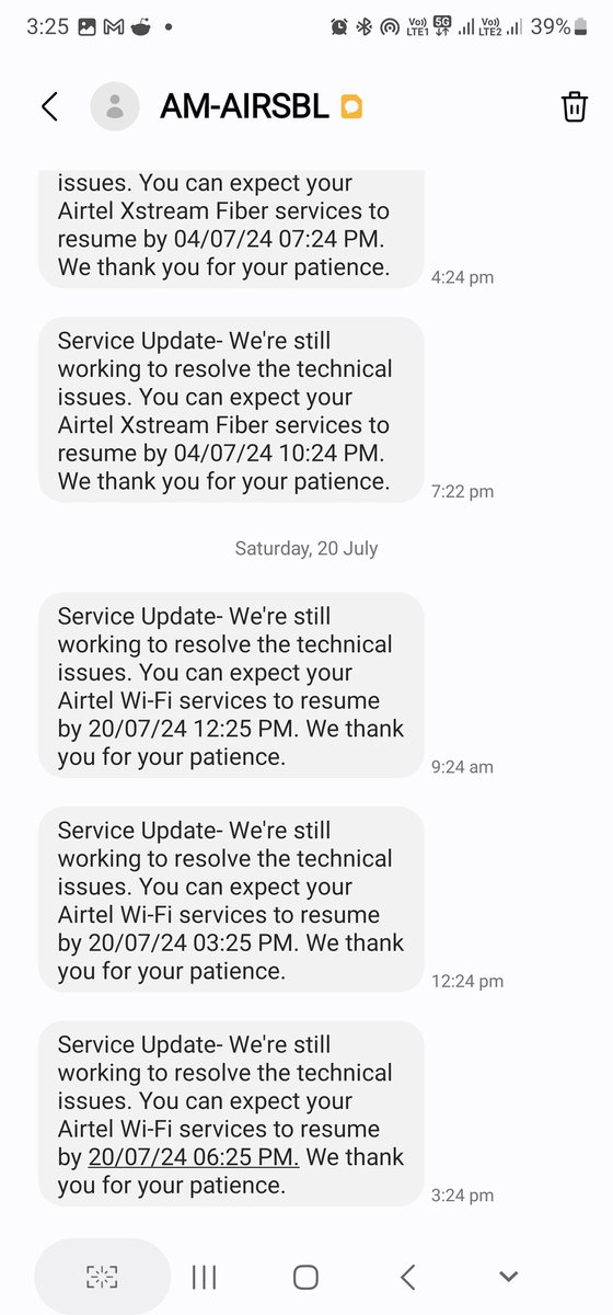 rohitpamnani's tweet photo. @airtelindia @Airtel_Presence Is this a joke to you?

Am I not going to get the internet? The formula here looks to be Deadline + 2-3 hours repeated till infinity! https://t.co/wKOCl6J73a