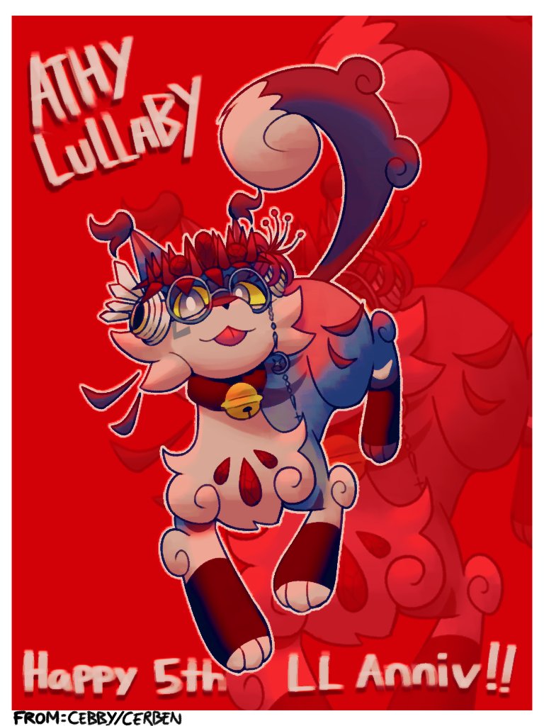 Xylneus's tweet photo. My part for the anniv:
AthyLullaby as this cat loomian I forgot the name

This collab thing is swag and awesome, plz check the other artists out too !! 
#LoomianLegacy https://t.co/3lKJlZ7Ldm