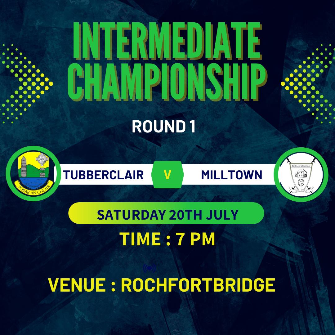 Round 1 if the intermediate championship this evening , best wishes to the team and management. #GAA #family #greenandgold