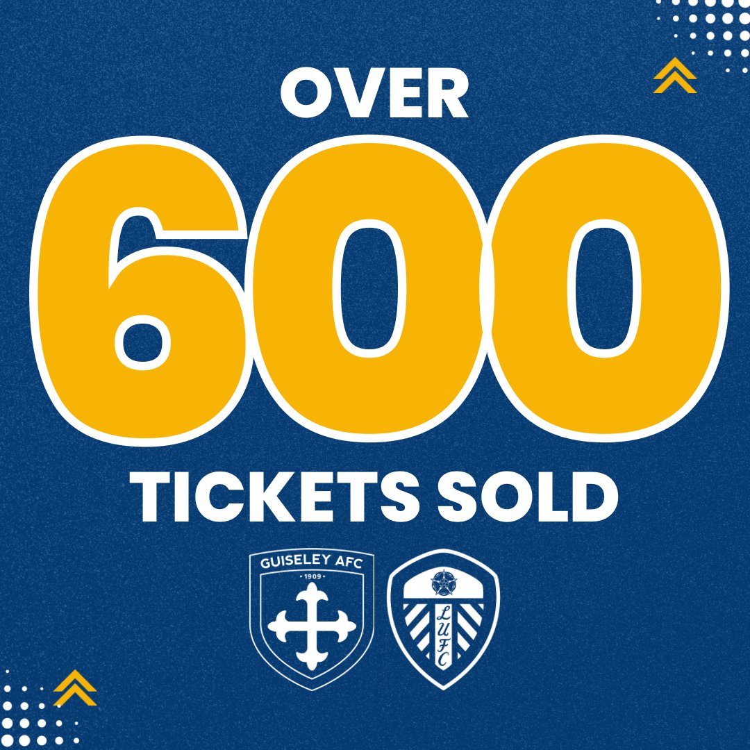 🎟️ | This time next week <a href="/LUFC/">Leeds United</a> U21s come to Nethermoor! 

Over 600 tickets have already been sold for the game on 27th July, don’t miss out order yours today: eventbrite.com/e/913013326437

#GAFC #LUFC #GuiseleyTogether