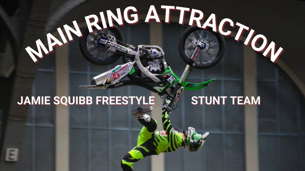 Main Ring Attraction 2024

Jamie Squibb Freestyle Stunt Team

&lt;iframe title="vimeo-player" src="player.vimeo.com/video/74368096…" width="640" height="360" frameborder="0"    allowfullscreen&gt;&lt;/iframe&gt;