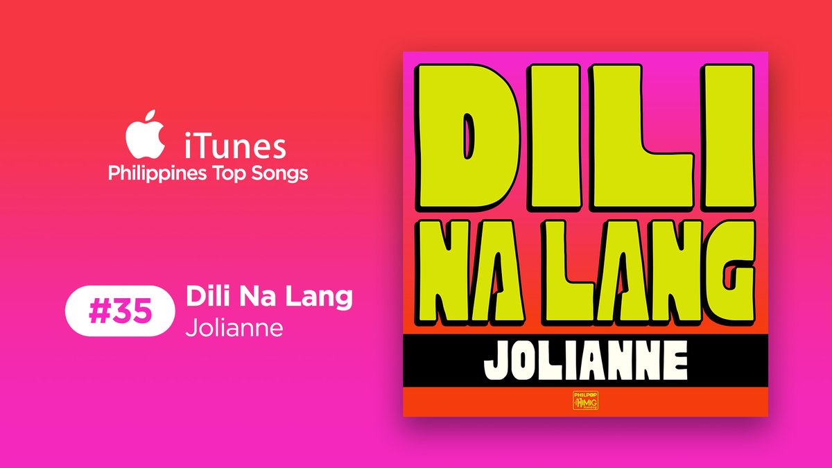 StarMusicPH's tweet photo. Now let me be honest, it's been playing in my head — and on our streaming devices! 🎧🎶

Dili Na Lang, composed by Relden Campanilla and interpreted by @joliannesalvado, entered the iTunes PH Top 50 Charts last night and peaked on #35!

🔗 STREAM HERE:
https://t.co/v7mj2G6WTm

#PhilpopHimigHandog #PxHTop12 #DiliNaLang #ReldenCampanilla #Jolianne #StarMusicPH
